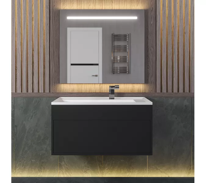 Раковина для ванной Uperwood Lotus Premium , белая глянцевая, Выбрать цвет: Белый глянцевый, Выбрать размер: 80, изображение 5