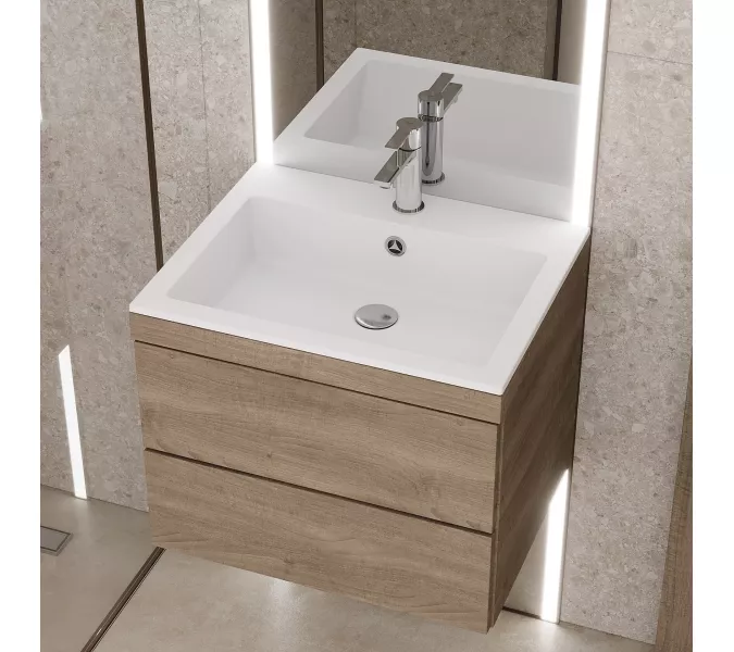 Раковина для ванной Uperwood Megan  белая матовая, Выбрать цвет: Белый, Выбрать размер: 60, изображение 4