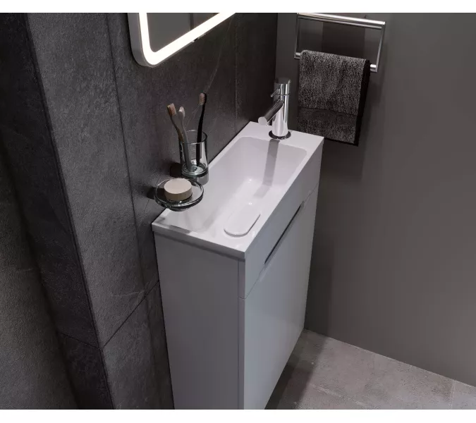 Раковина для ванной Uperwood Modul  белая глянцевая, Выбрать цвет: Белый, Выбрать размер: 50, изображение 9