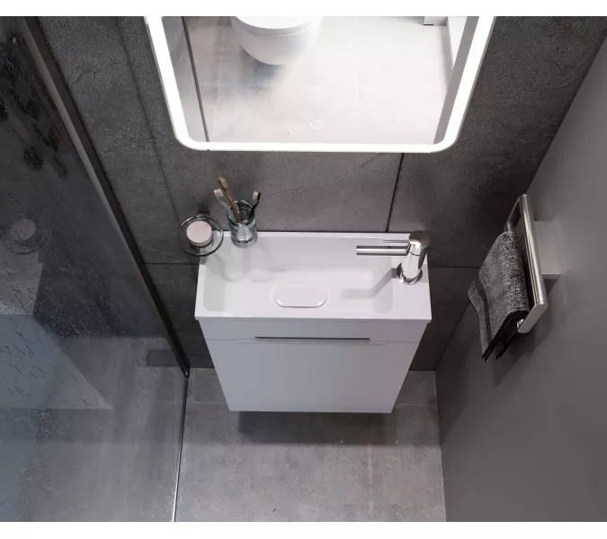 Раковина для ванной Uperwood Modul  белая глянцевая, Выбрать цвет: Белый, Выбрать размер: 50, изображение 11