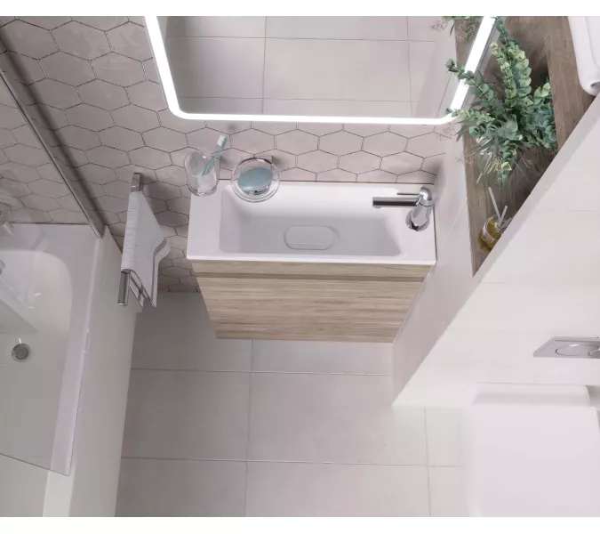 Раковина для ванной Uperwood Modul  белая глянцевая, Выбрать цвет: Белый, Выбрать размер: 60, изображение 11