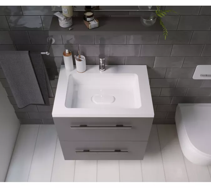 Раковина для ванной Uperwood Modul  белая глянцевая, Выбрать цвет: Белый, Выбрать размер: 65, изображение 5