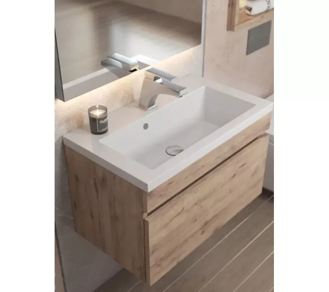 Раковина для ванной Uperwood Eva, белая глянцевая, Выбрать цвет: Белый, Выбрать размер: 60, изображение 4