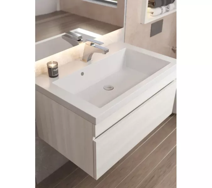 Раковина для ванной Uperwood Eva, белая глянцевая, Выбрать цвет: Белый, Выбрать размер: 75, изображение 5