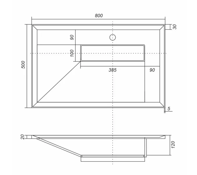 Раковина для ванной кварцевая Uperwood Lotus Quartz, белая матовая (жасмин), Выбрать цвет: Жасмин, Выбрать размер: 80, изображение 8