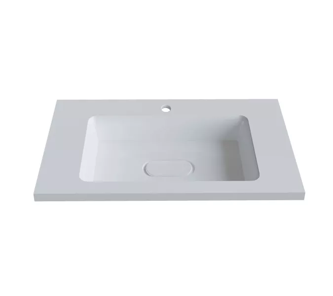 Раковина для ванной Uperwood Modul  белая глянцевая, Выбрать цвет: Белый, Выбрать размер: 80, изображение 2