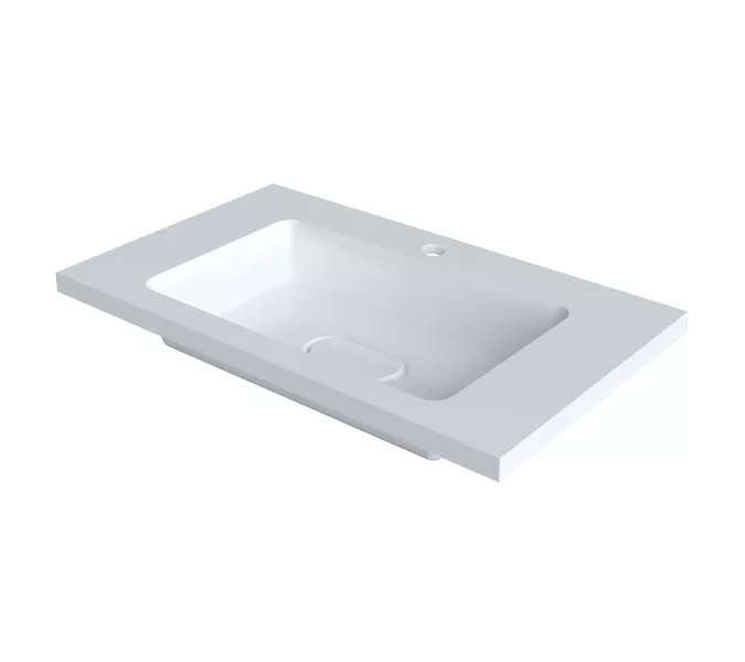 Раковина для ванной Uperwood Modul  белая глянцевая, Выбрать цвет: Белый, Выбрать размер: 80, изображение 4