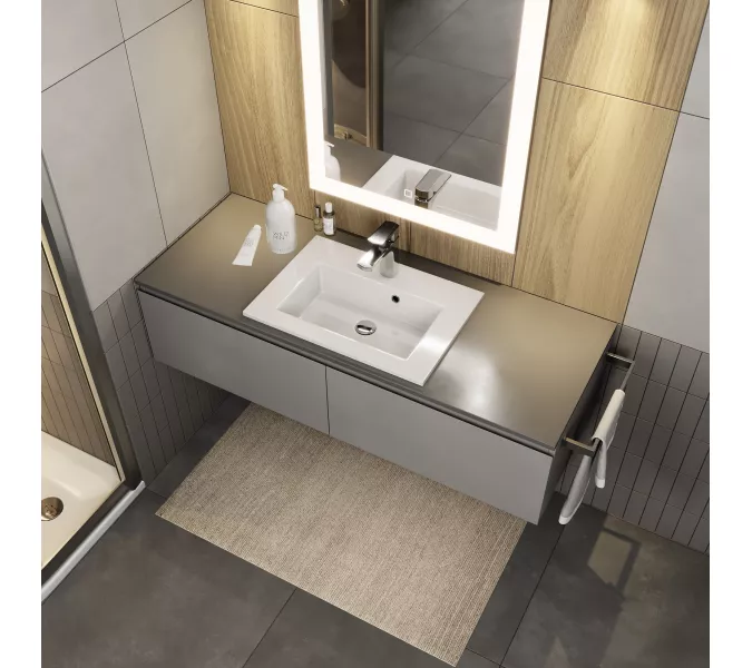 Раковина для ванной  Uperwood Aurora, белая глянцевая, Выбрать размер: 50, изображение 3