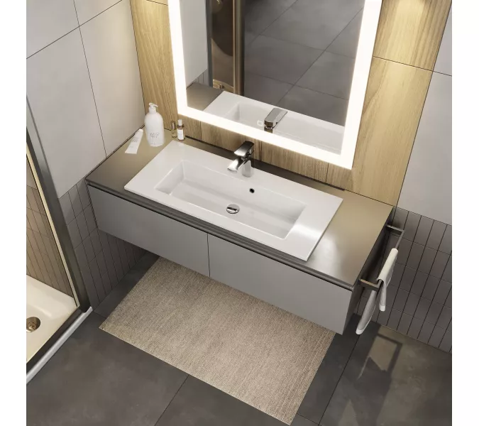 Раковина для ванной  Uperwood Aurora, белая глянцевая, Выбрать размер: 80, изображение 3