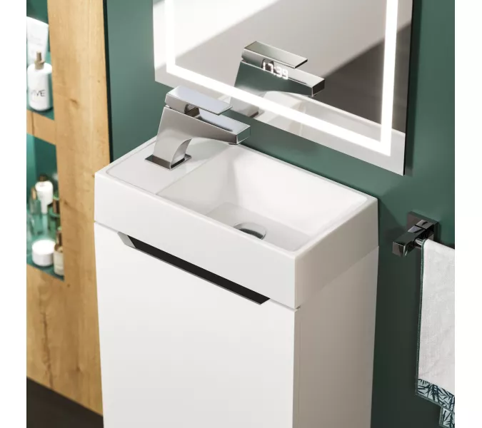 Раковина для ванной Uperwood Classic New, белая глянцевая, с накладкой для слива, Выбрать цвет: Белый, Выбрать размер: 40, изображение 13