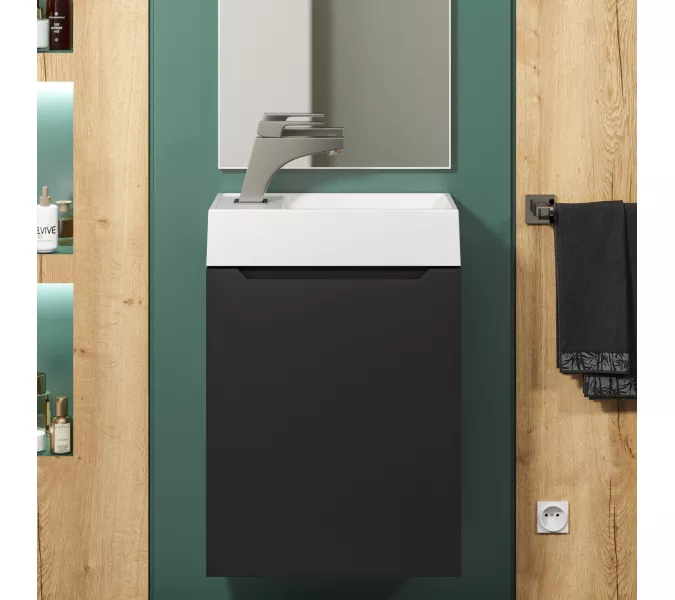 Раковина для ванной Uperwood Classic New, белая глянцевая, с накладкой для слива, Выбрать цвет: Белый, Выбрать размер: 40, изображение 9