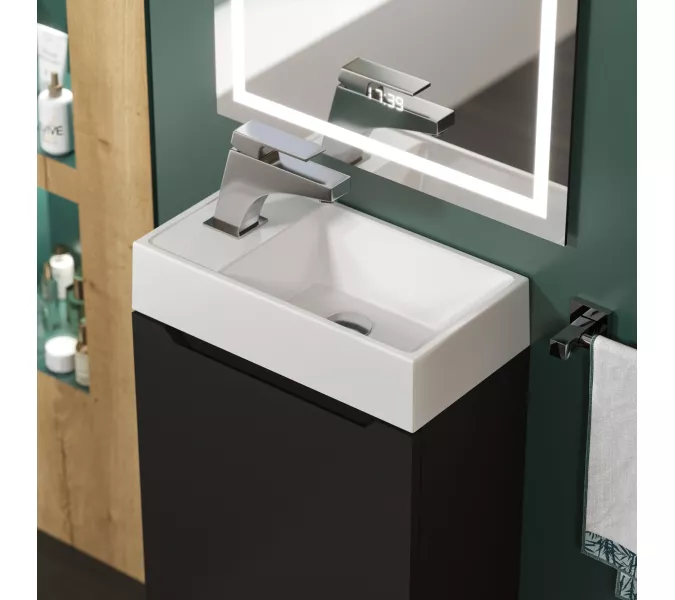 Раковина для ванной Uperwood Classic New, белая глянцевая, с накладкой для слива, Выбрать цвет: Белый, Выбрать размер: 40, изображение 5