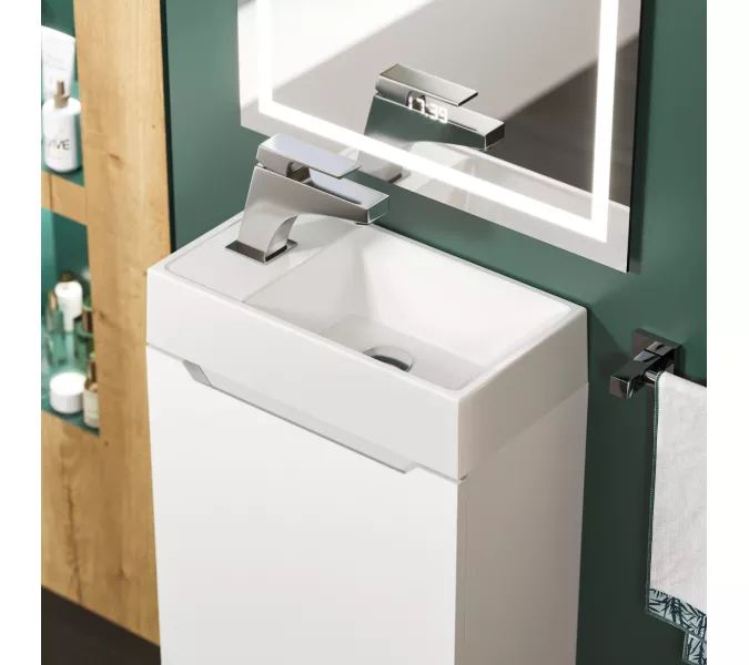 Раковина для ванной Uperwood Classic New, белая глянцевая, с накладкой для слива, Выбрать цвет: Белый, Выбрать размер: 40, изображение 12