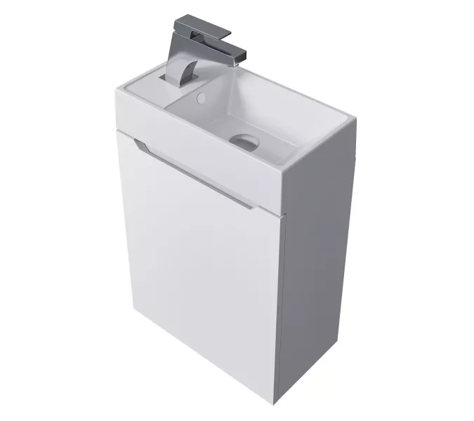 Раковина для ванной Uperwood Classic New, белая глянцевая, с накладкой для слива, Выбрать цвет: Белый, Выбрать размер: 40, изображение 4