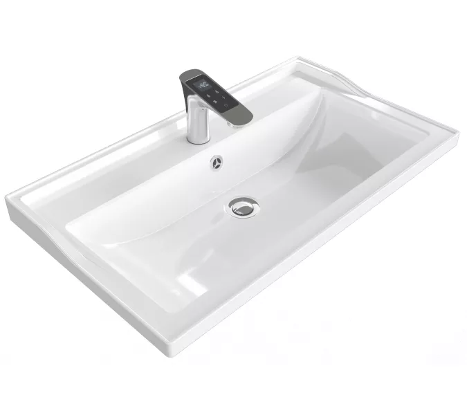 Раковина для ванной Uperwood Family, белая глянцевая, Выбрать цвет: Белый, Выбрать размер: 100