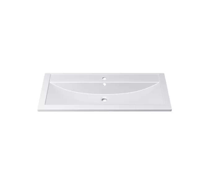 Раковина для ванной Uperwood Foster  белая глянцевая, Выбрать цвет: Белый, Выбрать размер: 100, изображение 2