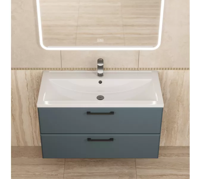 Раковина для ванной Uperwood Foster  белая глянцевая, Выбрать цвет: Белый, Выбрать размер: 90, изображение 3