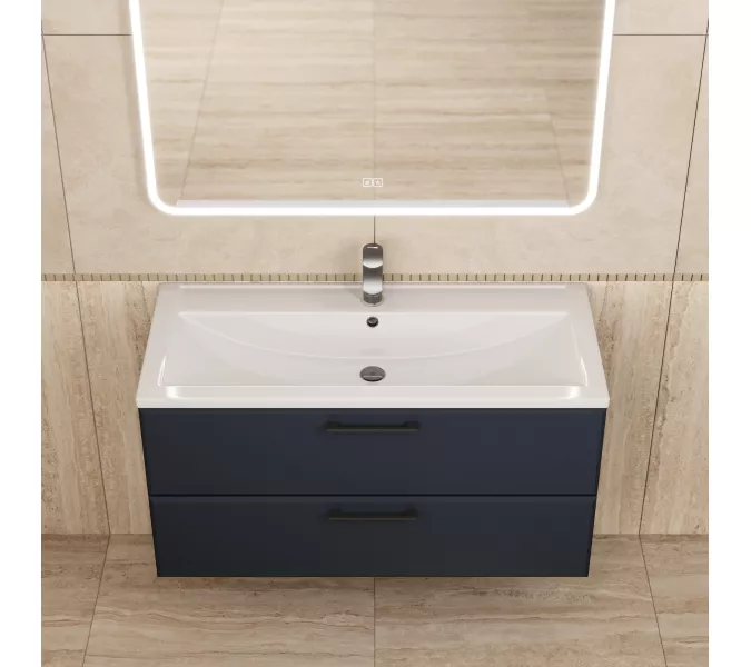 Раковина для ванной Uperwood Foster  белая глянцевая, Выбрать цвет: Белый, Выбрать размер: 100, изображение 3