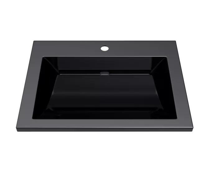 Раковина для ванной  Uperwood Infinity, черная глянцевая, Выбрать цвет: Черный, Выбрать размер: 60, изображение 2