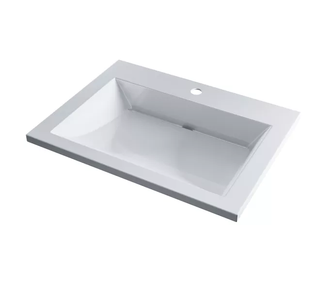 Раковина для ванной Uperwood Infinity, белая глянцевая, Выбрать цвет: Белый, Выбрать размер: 60