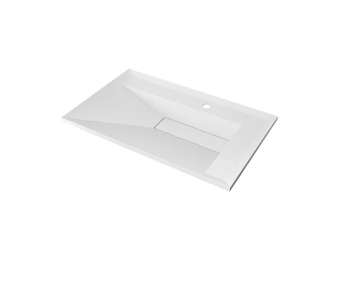 Раковина для ванной Uperwood Lotus Premium , белая глянцевая, Выбрать цвет: Белый глянцевый, Выбрать размер: 80