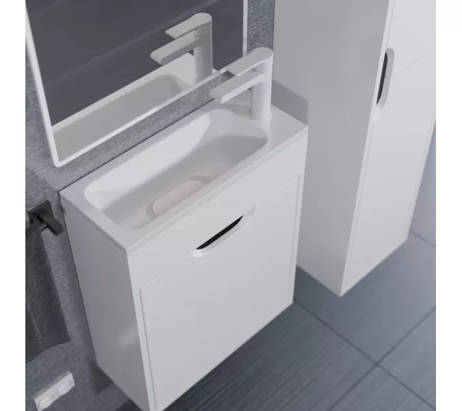 Раковина для ванной Uperwood Modul  белая глянцевая, Выбрать цвет: Белый, Выбрать размер: 50, изображение 5