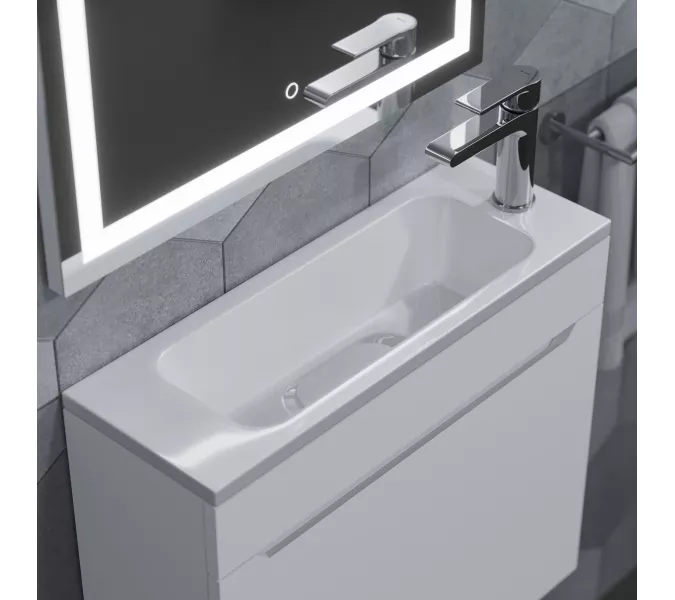 Раковина для ванной Uperwood Modul  белая глянцевая, Выбрать цвет: Белый, Выбрать размер: 60, изображение 7