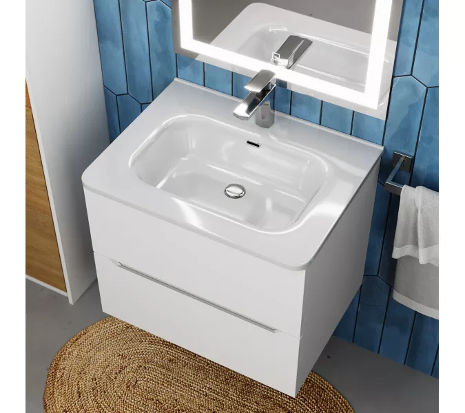 Раковина для ванной Uperwood Monica, белая глянцевая, Выбрать цвет: Белый, Выбрать размер: 60, изображение 3