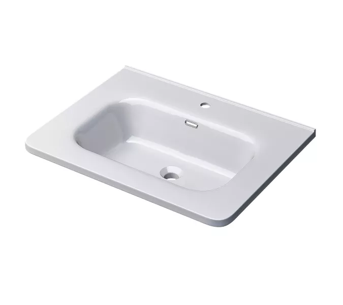 Раковина для ванной Uperwood Monica, белая глянцевая, Выбрать цвет: Белый, Выбрать размер: 60