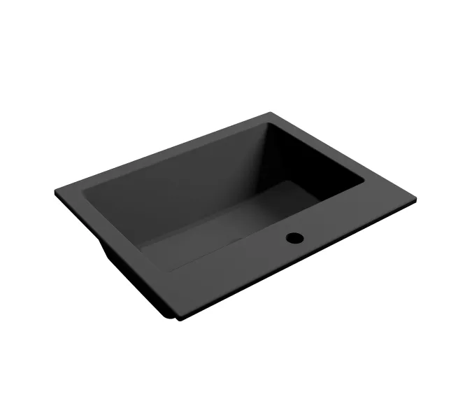 Раковина для ванной Uperwood Megan черная матовая, Выбрать цвет: Черный, Выбрать размер: 60, изображение 4