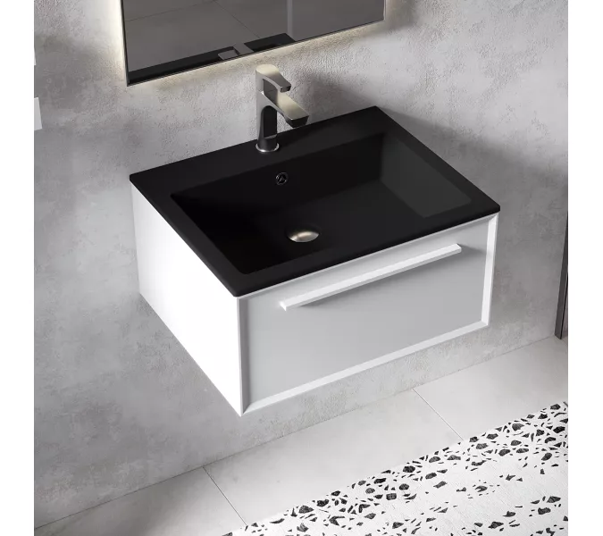 Раковина для ванной Uperwood Megan черная матовая, Выбрать цвет: Черный, Выбрать размер: 60, изображение 5