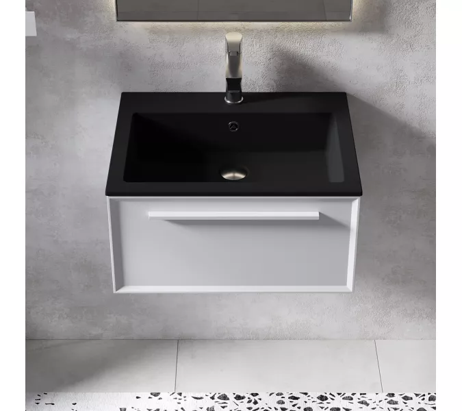 Раковина для ванной Uperwood Megan черная матовая, Выбрать цвет: Черный, Выбрать размер: 60, изображение 6