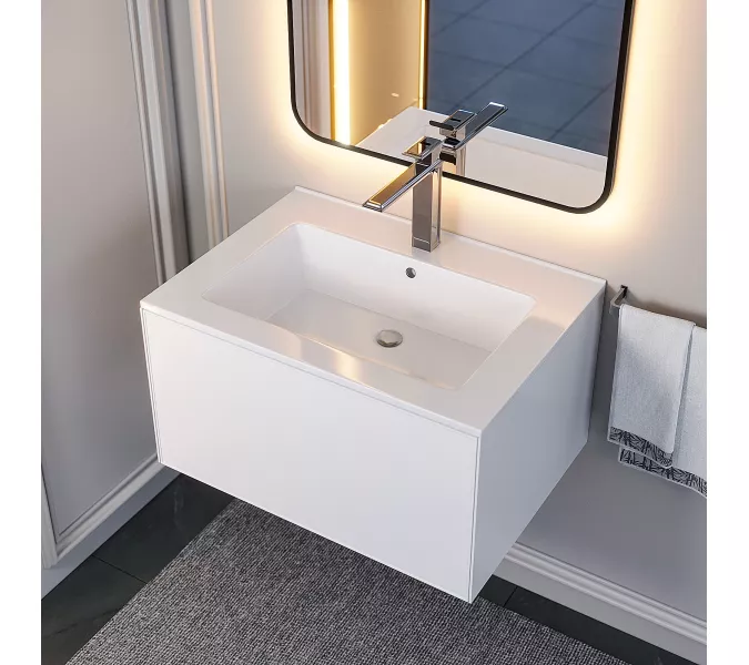 Раковина для ванной , Uperwood Parma Premium, белая глянцевая                         , Выбрать цвет: Белый, Выбрать размер: 65, изображение 5