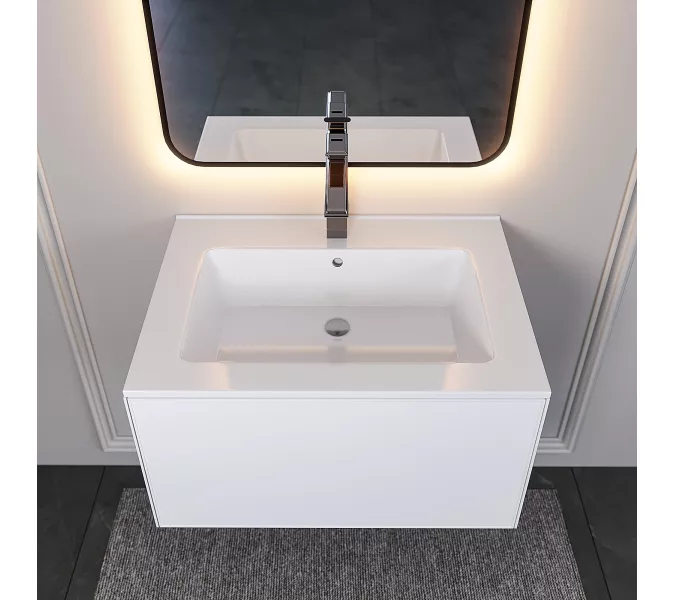 Раковина для ванной , Uperwood Parma Premium, белая глянцевая                         , Выбрать цвет: Белый, Выбрать размер: 65, изображение 6