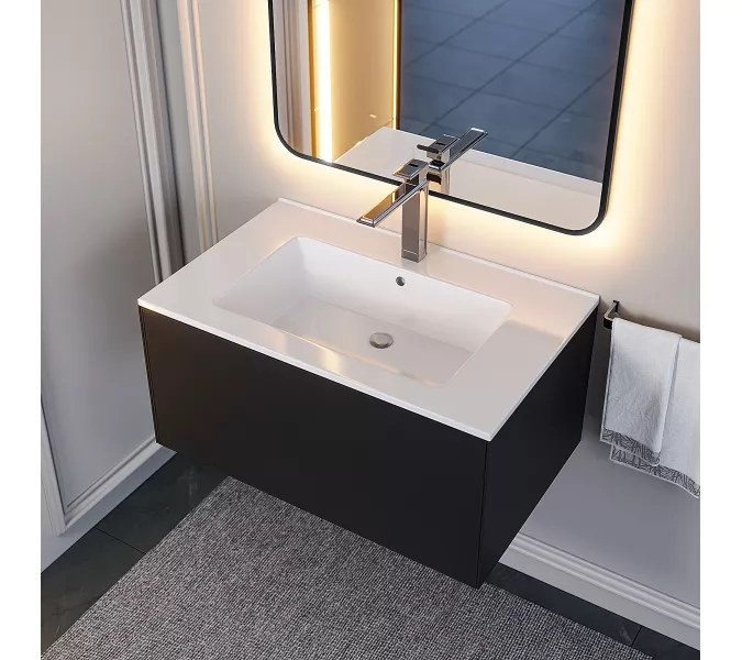 Раковина для ванной , Uperwood Parma Premium, белая глянцевая                         , Выбрать цвет: Белый, Выбрать размер: 75, изображение 9