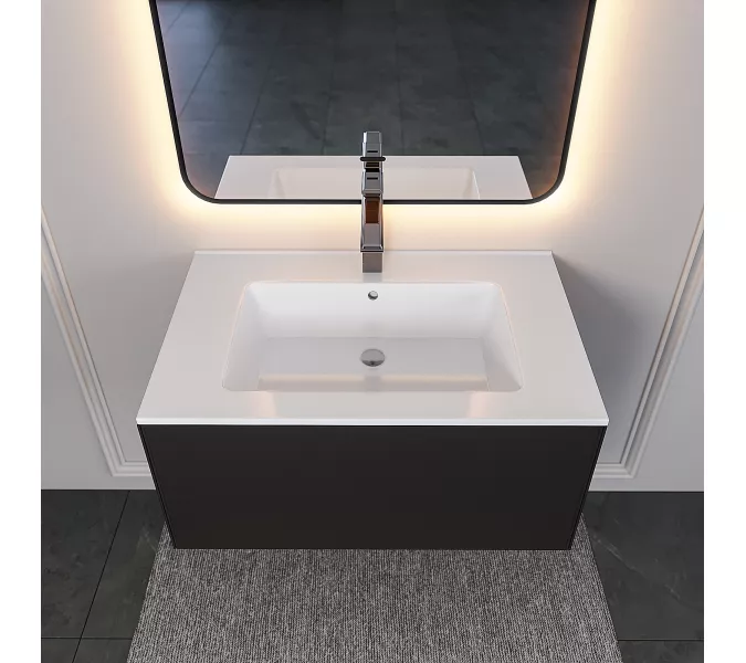 Раковина для ванной , Uperwood Parma Premium, белая глянцевая                         , Выбрать цвет: Белый, Выбрать размер: 75, изображение 10