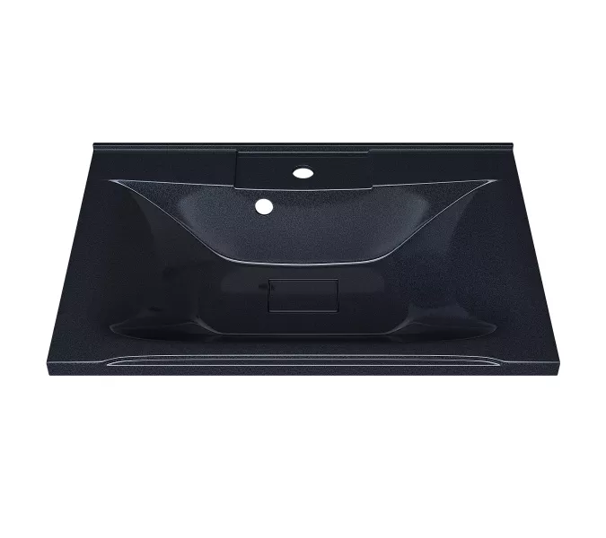 Раковина для ванной Uperwood Elen  черный , с накладкой для слива, Выбрать цвет: Черный, Выбрать размер: 75, изображение 2