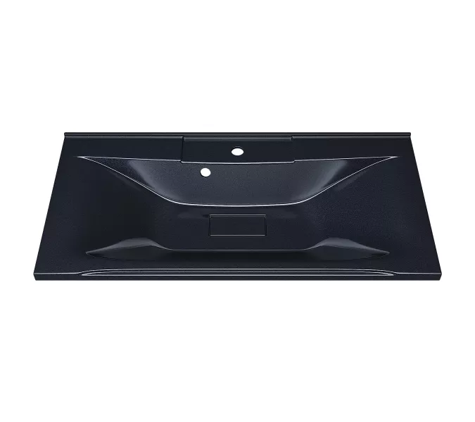 Раковина для ванной Uperwood Elen  черный , с накладкой для слива, Выбрать цвет: Черный, Выбрать размер: 90, изображение 2