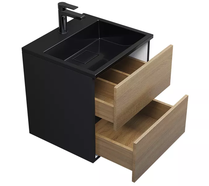 Раковина для ванной 50 см, Uperwood Barsa, черная глянцевая, Выбрать цвет: Черный, Выбрать размер: 50, изображение 8