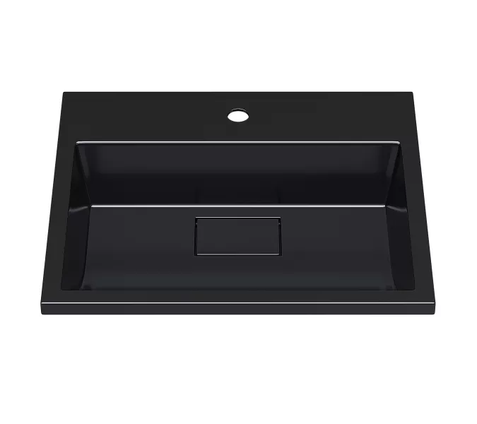 Раковина для ванной 50 см, Uperwood Barsa, черная глянцевая, Выбрать цвет: Черный, Выбрать размер: 50, изображение 5