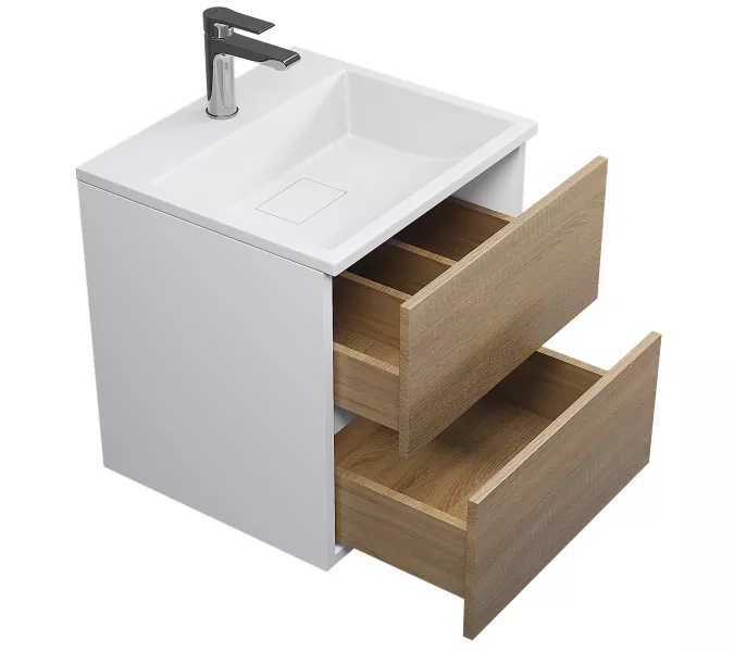 Раковина для ванной 50 см, Uperwood Barsa, белая глянцевая, Выбрать цвет: Белый, Выбрать размер: 50, изображение 9