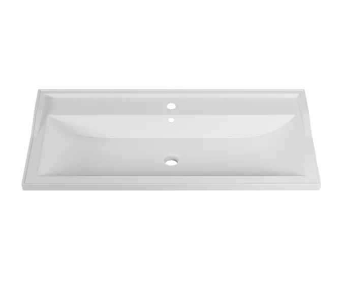 Раковина для ванной Uperwood Family, белая глянцевая, Выбрать цвет: Белый, Выбрать размер: 100, изображение 3