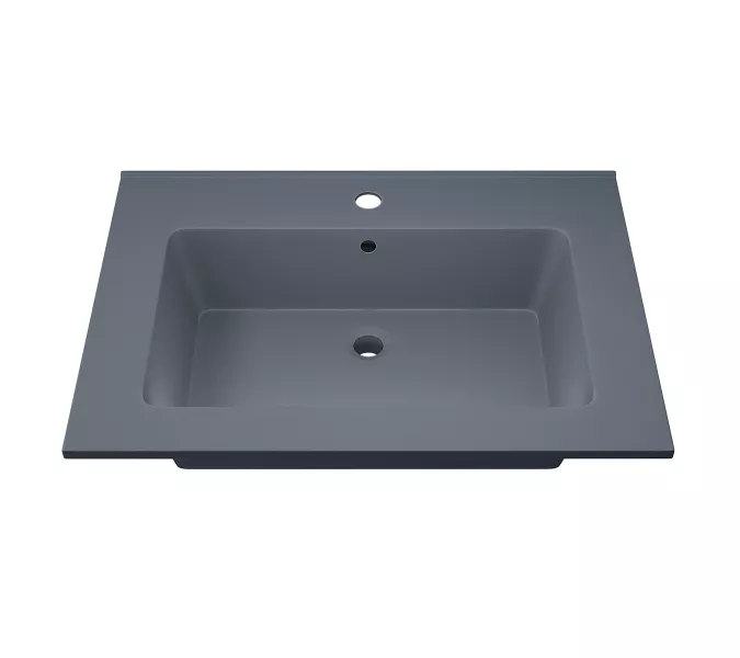 Раковина для ванной  Uperwood Parma Quartz, серая матовая, бетон, Выбрать цвет: Бетон, Выбрать размер: 65