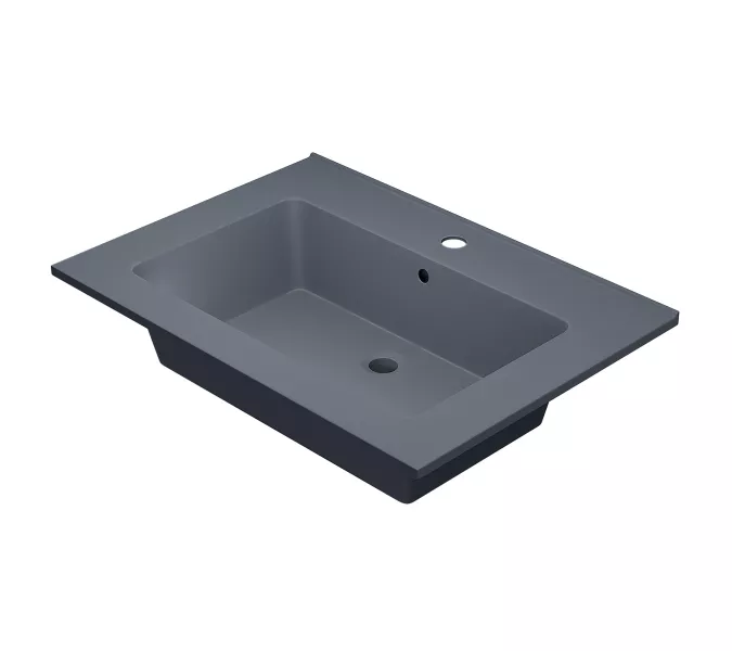 Раковина для ванной  Uperwood Parma Quartz, серая матовая, бетон, Выбрать цвет: Бетон, Выбрать размер: 65, изображение 2