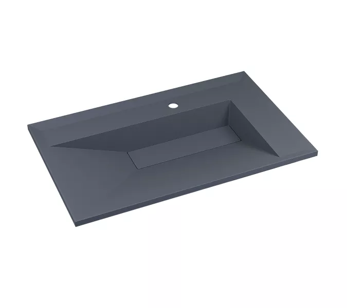 Раковина для ванной кварцевая Uperwood Lotus Quartz  серая матовая (бетон), Выбрать цвет: Бетон, Выбрать размер: 80, изображение 4