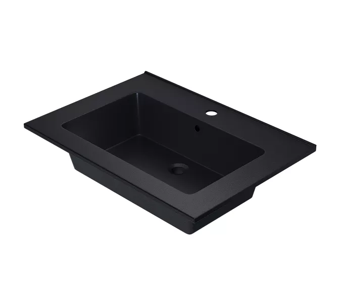 Раковина для ванной  Uperwood Parma Quartz, черная матовая, космос                  , Выбрать цвет: Космос, Выбрать размер: 65, изображение 2