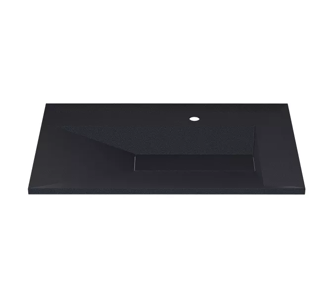 Раковина для ванной кварцевая Uperwood Lotus Quartz черная матовая (космос), Выбрать цвет: Космос, Выбрать размер: 80, изображение 3