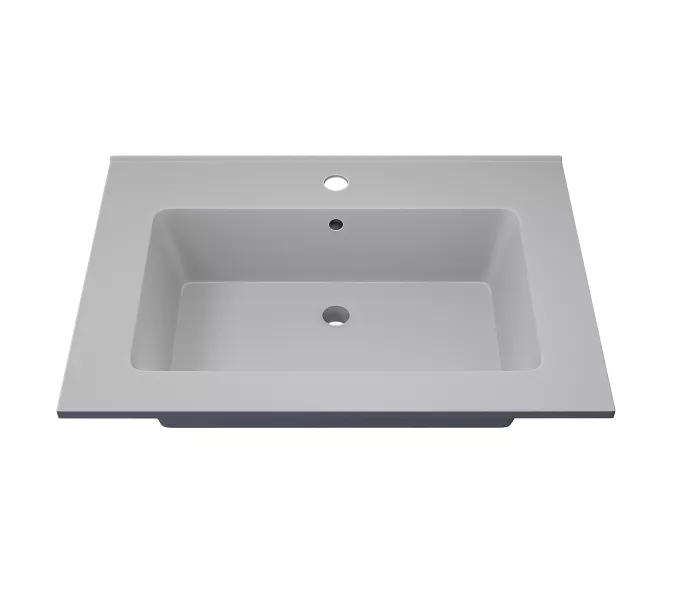 Раковина для ванной  Uperwood Parma Quartz, белая матовая, жасмин, Выбрать цвет: Жасмин, Выбрать размер: 65