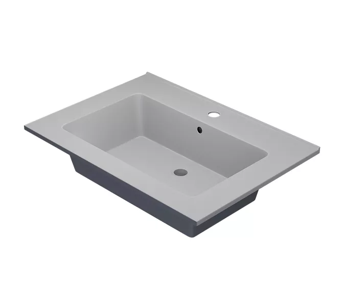 Раковина для ванной  Uperwood Parma Quartz, белая матовая, жасмин, Выбрать цвет: Жасмин, Выбрать размер: 65, изображение 2