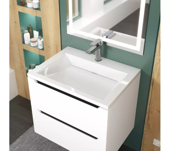 Раковина для ванной Uperwood Infinity, белая глянцевая, Выбрать цвет: Белый, Выбрать размер: 60, изображение 3